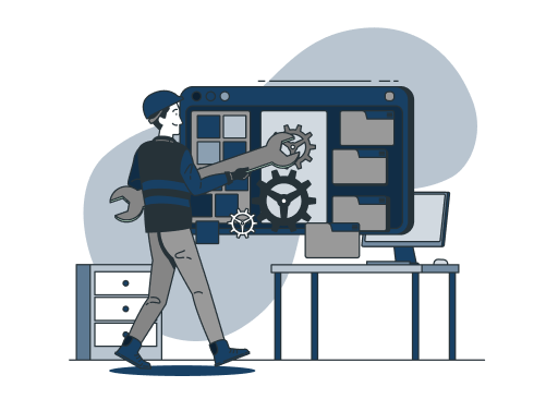 Ilustracion de mantenimiento seven academy